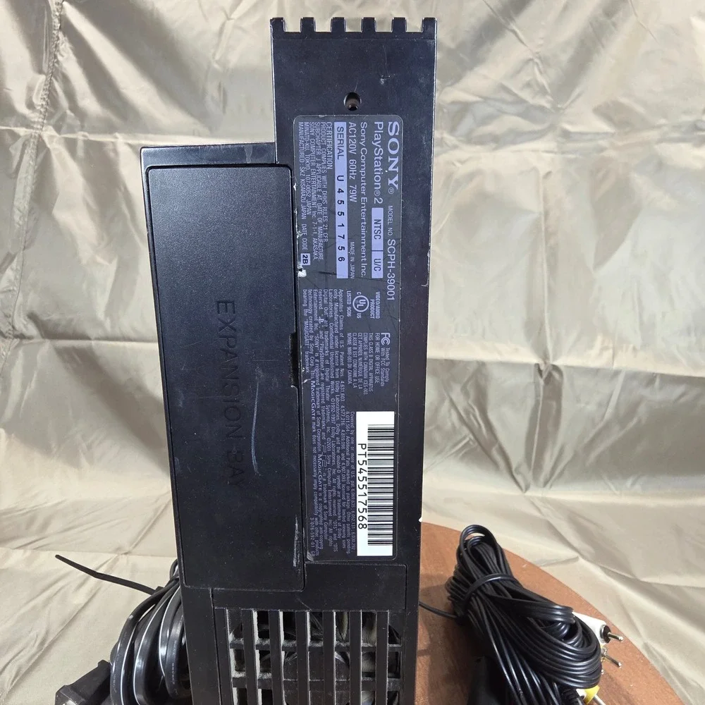 Sony PlayStation 2 PS2 Fat Console Black SCPH-39001 As-Is for Parts Repair